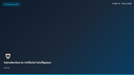 Introduction to Artificial Intelligence AI101