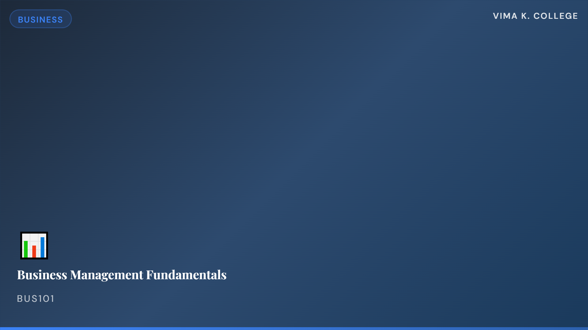 Business Management Fundamentals BUS101