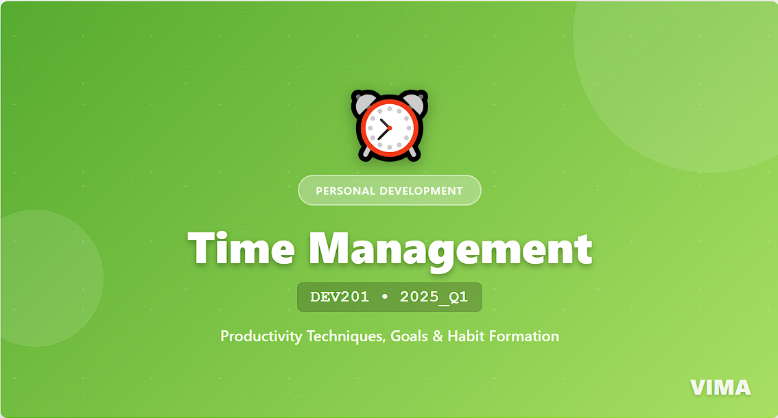 Time Management & Productivity DEV201